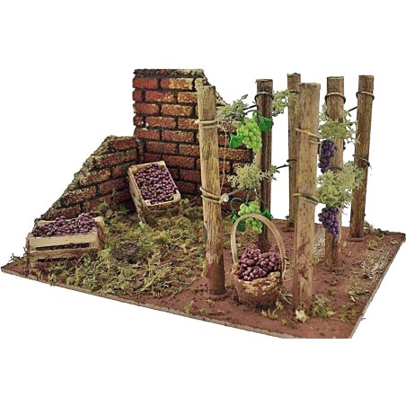 Viñedo con uva cm 20x14x10,5 h. Mondo Presepi