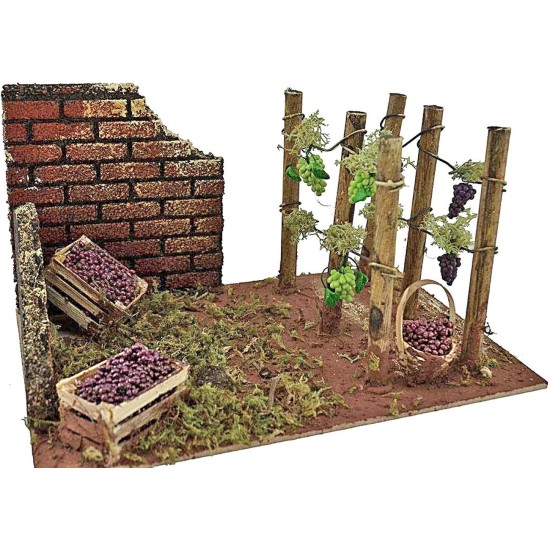 Vigneto con uva cm 20x14x10,5 h. Mondo Presepi