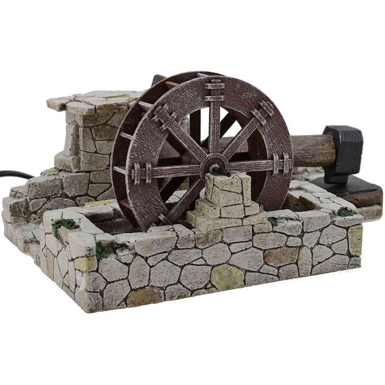 Maglio en movimiento con molino en funcionamiento Mundo Pesebres