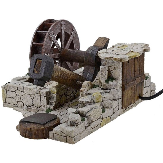 Mallet in motion with working mill