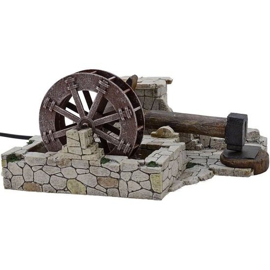 Maglio en movimiento con molino en funcionamiento Mundo Pesebres