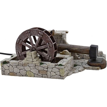Maglio en movimiento con molino en funcionamiento Mundo Pesebres