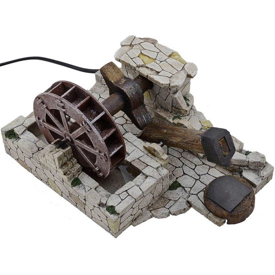 Mallet in motion with working mill