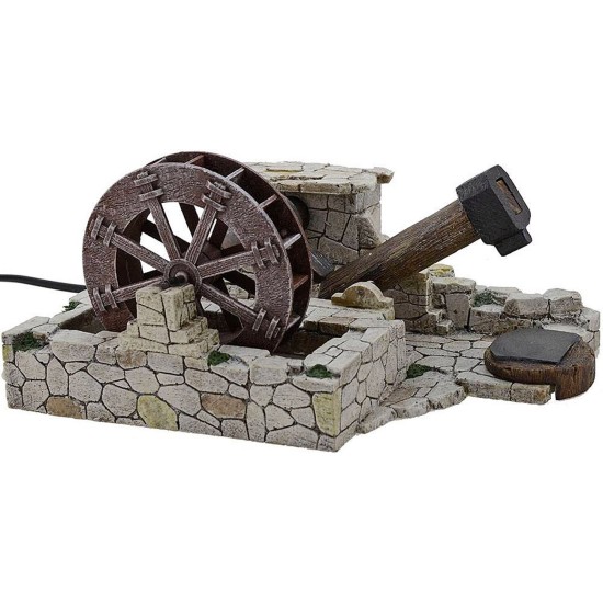 Maglio en movimiento con molino en funcionamiento Mundo Pesebres