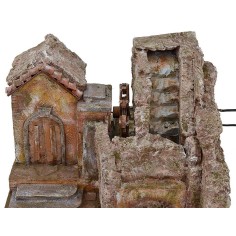 Molino de agua con cascada funcional de 39x30x27 cm h 2