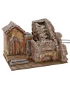 Molino de agua con cascada funcional de 39x30x27 cm h
