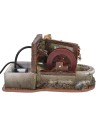 Working water mill in resin with beams cm 24x12x13 h