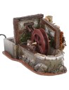 Molino de agua funcional en resina con vigas de 24x12x13 cm h
