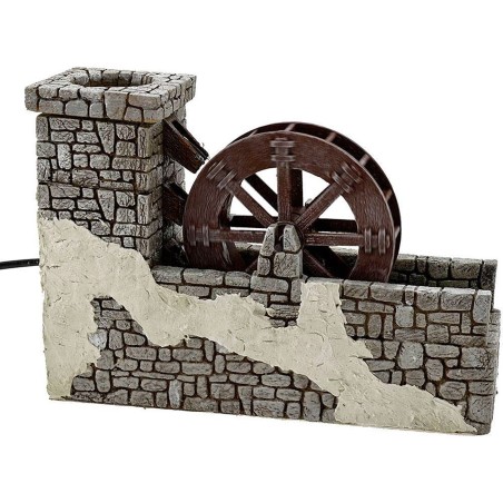 Molino de agua de resina de 23,5x6x16,5 cm h.