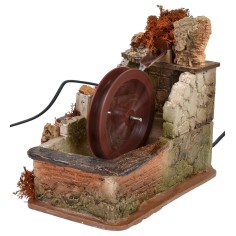 Molino de agua en resina funcionando cm 22x17,5x20 h