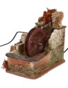 Molino de agua en resina funcionando cm 22x17,5x20 h