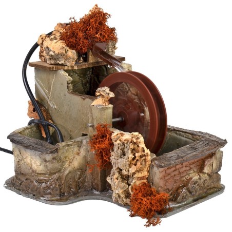 Mulino ad acqua in resina funzionante cm 22x17,5x20 h