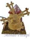 Wind mill with blades in wood