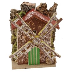 Mulino a vento funzionante cm 10x6x15 h. Mondo Presepi