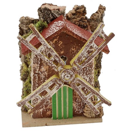 Mulino a vento funzionante cm 10x6x15 h. Mondo Presepi