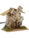 Mulino a vento funzionante per presepe cm 12x7x11,5 h. Mondo