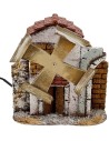 Molino de viento funcional para belén de 15x6,5x16 cm h.