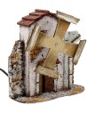 Molino de viento funcional para belén de 15x6,5x16 cm h.