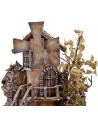 Molino de viento iluminado con aspas giratorias 29x29x38 h.