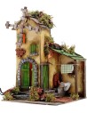 Illuminated windmill with rotating blades cm 25x25x36 h.