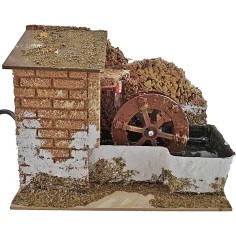 Molino pesebre de agua de 20x14x15 cm de altura. Mondo Presepi