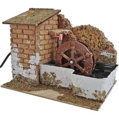 Nativity water mill cm 20x14x15 h. 2