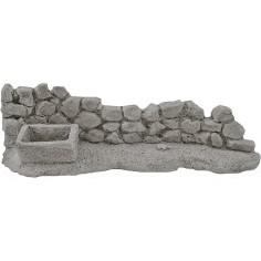 Stone wall with manger cm 22.5x6 h. 2