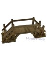 Wooden bridge with stairs 15x5 cm