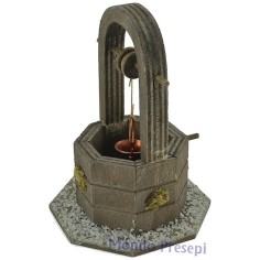 Pozo de madera belén cm 8x8x12 h Mondo Presepi