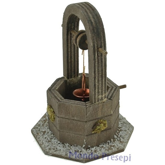 Pozo de madera belén cm 8x8x12 h Mondo Presepi