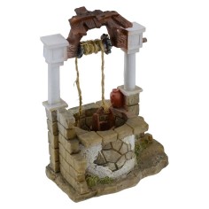 Pozo de resina para pesebre de 10x6x12 cm h Mundo 2