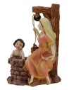 Donna con fanciullo al pozzo in resina serie cm 12 Mondo Presepi