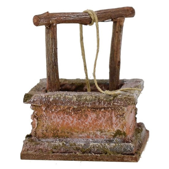 Pozo para belén de 6X6X7 cm de altura para figuras de 6-8 cm.