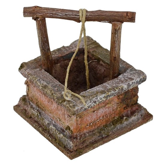 Pozo para belén de 6X6X7 cm de altura para figuras de 6-8 cm.