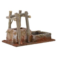 Well for presepe with drinking trough cm 9x5,5X6 h.  2