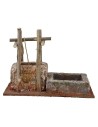 Pozzo per presepe con abbeveratoio cm 14,5x9x10,5 h. per statue