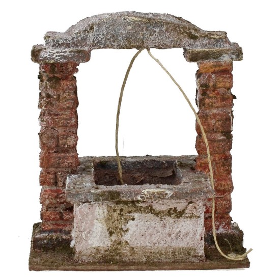 Pozzo per presepe con colonne laterali cm 29X24x34,5 h per