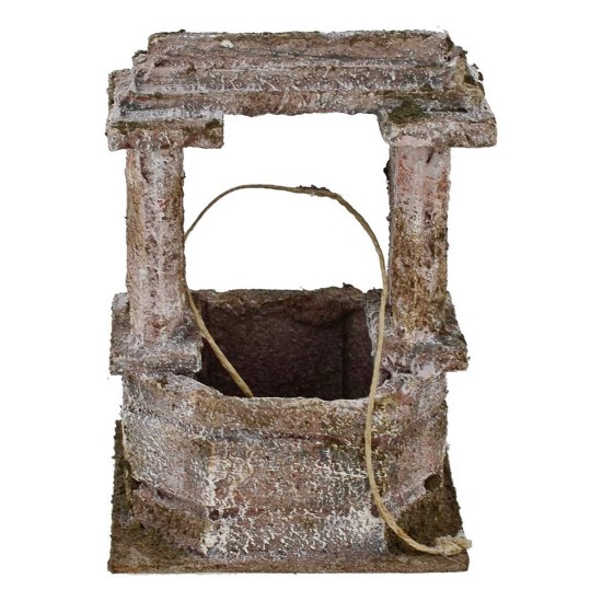 Pozzo per presepe ottagonale cm 29x28,5x39 h. per statue 30 cm