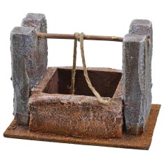 Palestinian-style square well for statues 6 cm 9x5.5x6.5 h 2