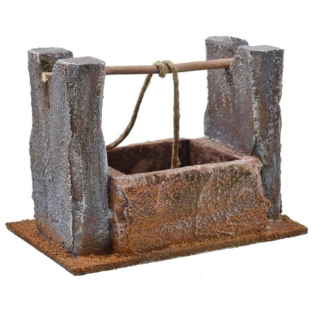 Palestinian-style square well for statues 10 cm 14.5x9x10.3 h