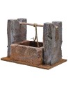 Palestinian-style square well for statues 10 cm 14.5x9x10.3 h