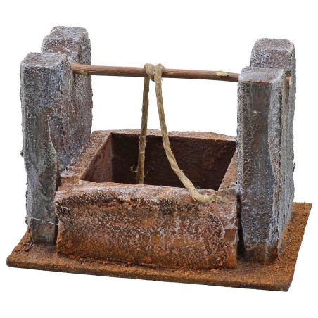 Palestinian-style square well for statues 10 cm 14.5x9x10.3 h