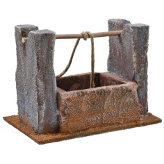 Palestinian style square well for statues 12 cm 17,5x11,5x12,5 h