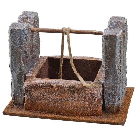 Palestinian style square well for statues 12 cm 17,5x11,5x12,5 h