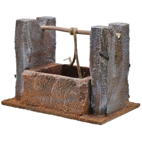 Palestinian style square well for statues 12 cm 17,5x11,5x12,5 h