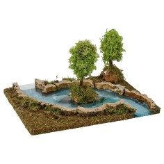 Wrinted comp with island cm 26x18x13 h for presepe 2