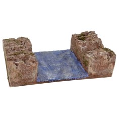Arroyo modular para belén de 19,5x14,5x5 cm de altura.