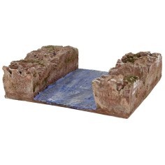 Arroyo modular para belén de 19,5x14,5x5 cm de altura. 2