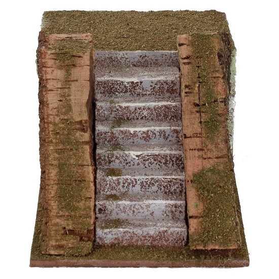 Escalera 12x17,5x10,5 h con base para estatuas de 12 cm Mundo Pesebres