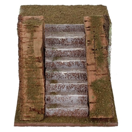 Escalera 12x17,5x10,5 h con base para estatuas de 12 cm Mundo Pesebres